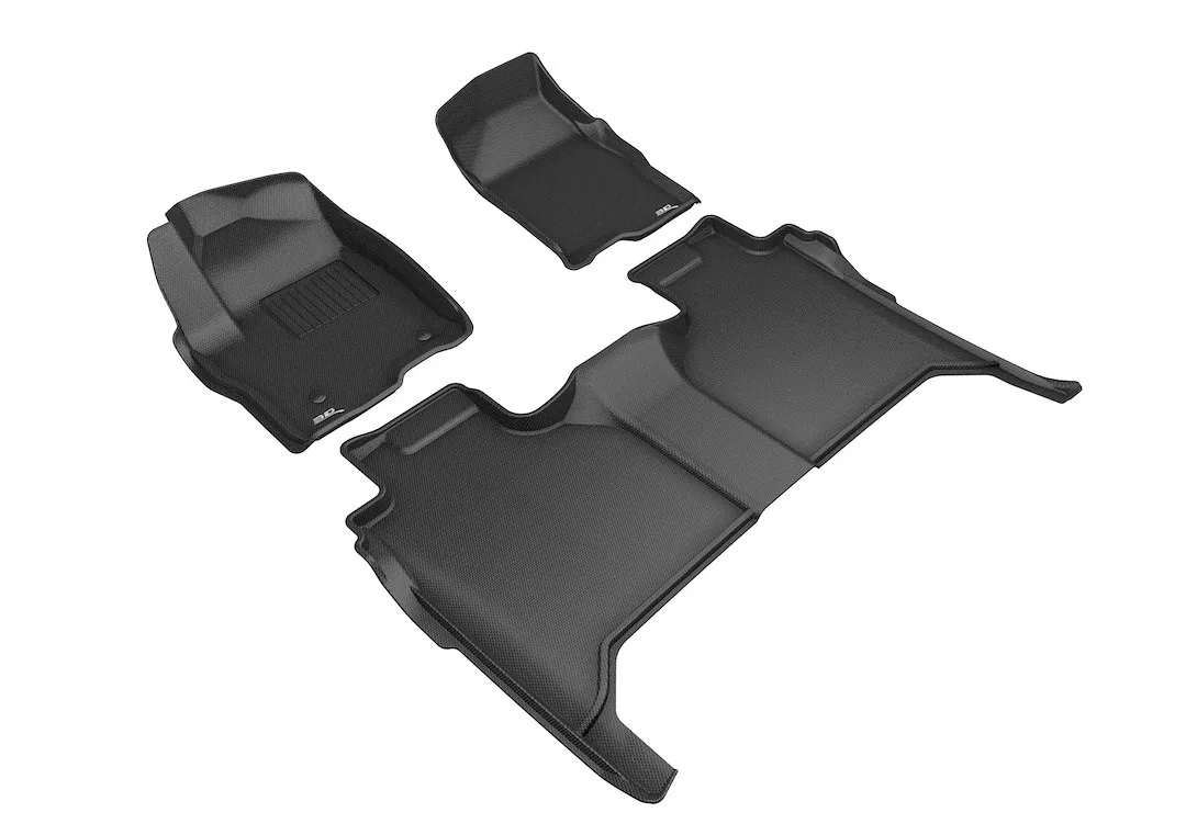 L1GM02501509 – 3D MATS/U-AC Floor Liner, Black Custom Fit Raised Edge Thermoplastic Rubber Of Carbon Fiber Texture 3 ...